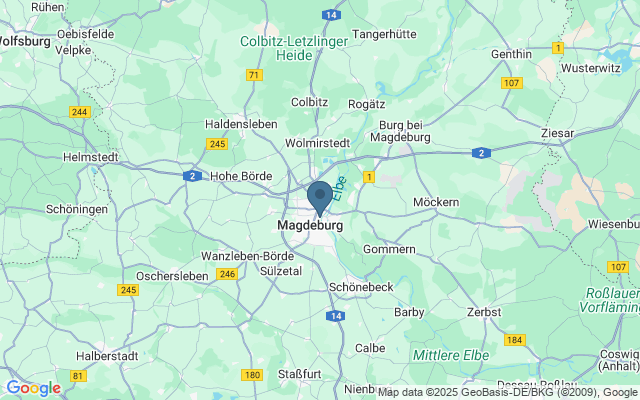 Kaart met locatie Dom van Maagdenburg